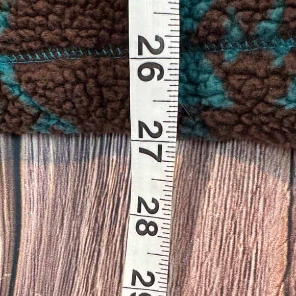 Tasha Polizzi Brown and Teal 3/4 Zip Up Jacket - Picture 8 of 10
